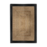 Tapis jute et coton beige et noir 120x170 cm
