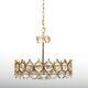 Gilded Brass and Crystal Chandelier by Palwa 1970s