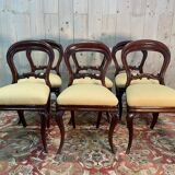 Set of 6 Louis XV mahogany chairs