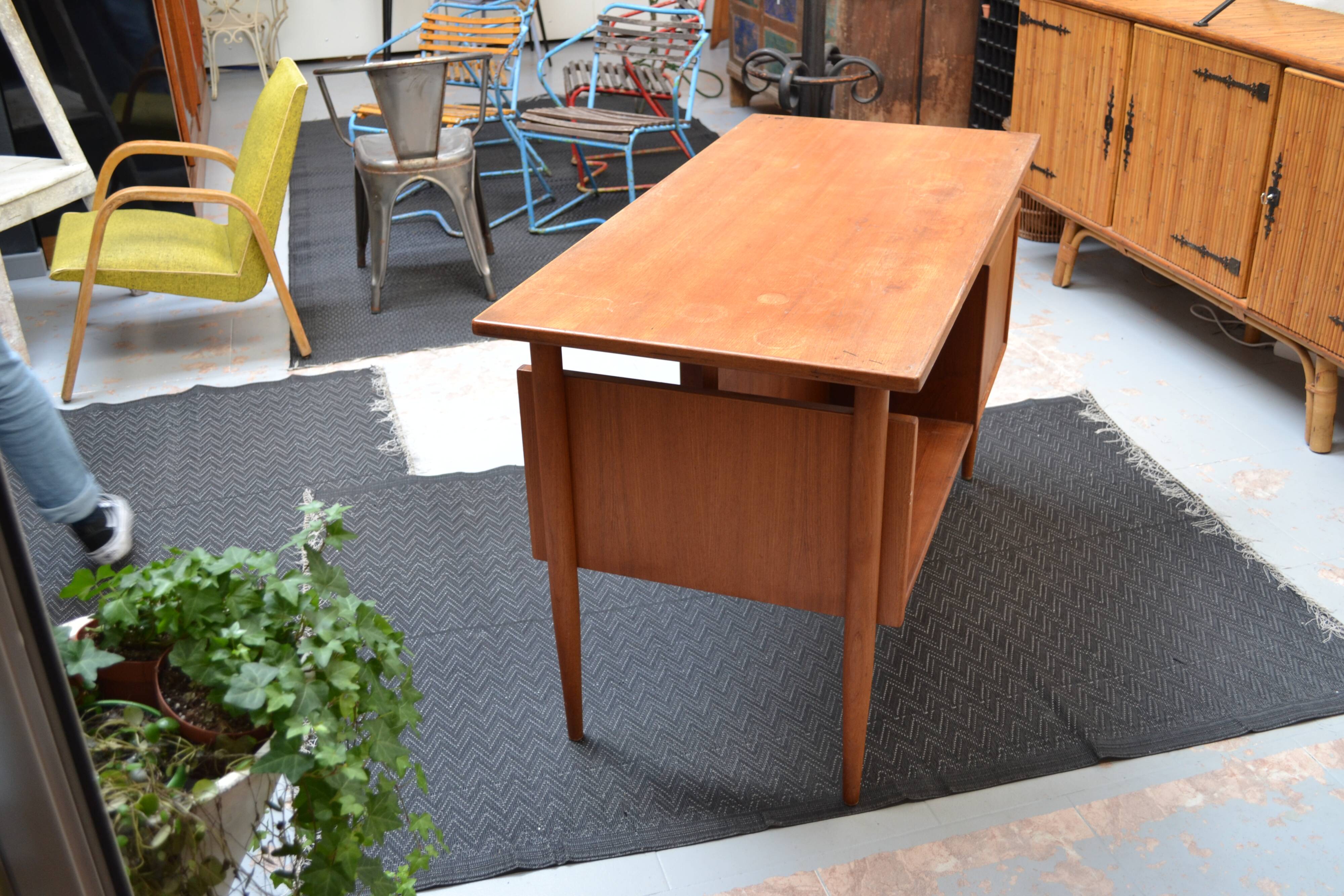 Scandinavian teak desk, 50 years