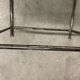 Silver and gilt metal side table with glass top, Italian, 1980s