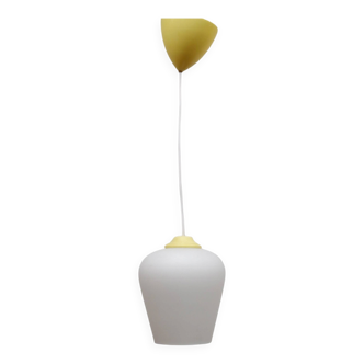 Milk glass pendant lamp, vintage