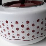 Vintage enameled sheet metal teapot (A1)