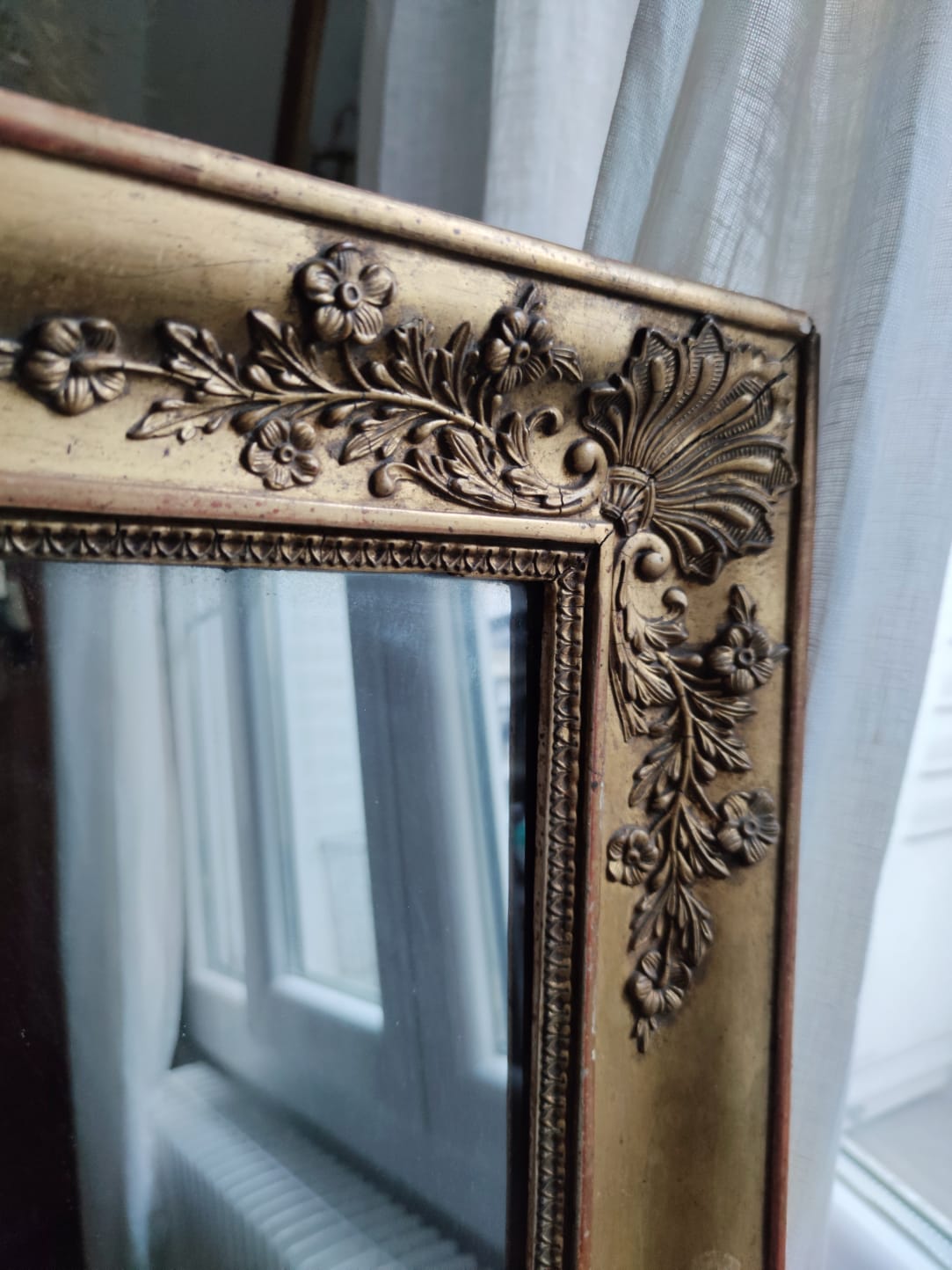 Miroir doré XIXe 78x99cm