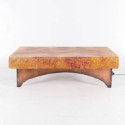 Vintage resin and iron coffee table