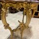 Console 4 legs Louis XV style Gilded wood period Napoleon III Griotte marble top