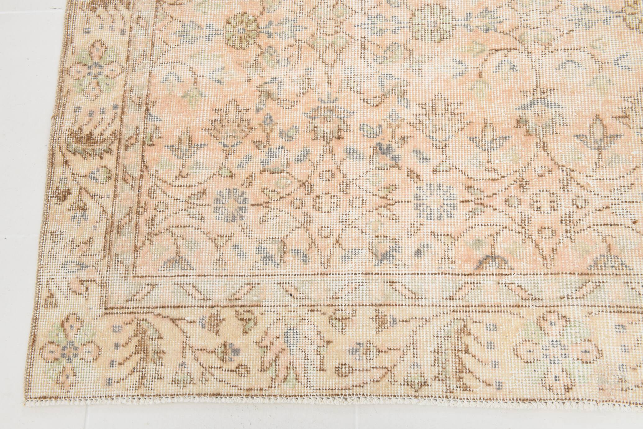 5x9 Peach Orange Turkish Rug, 154x26Cm