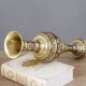 Large European Vintage Metal Vase - Decorative Bronze Tabletop Display