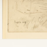 Study of a boy, Etching on paper, 41 x 52 cm