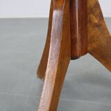 1950s Piano Bentwood Beech Stool, Czechoslovakia