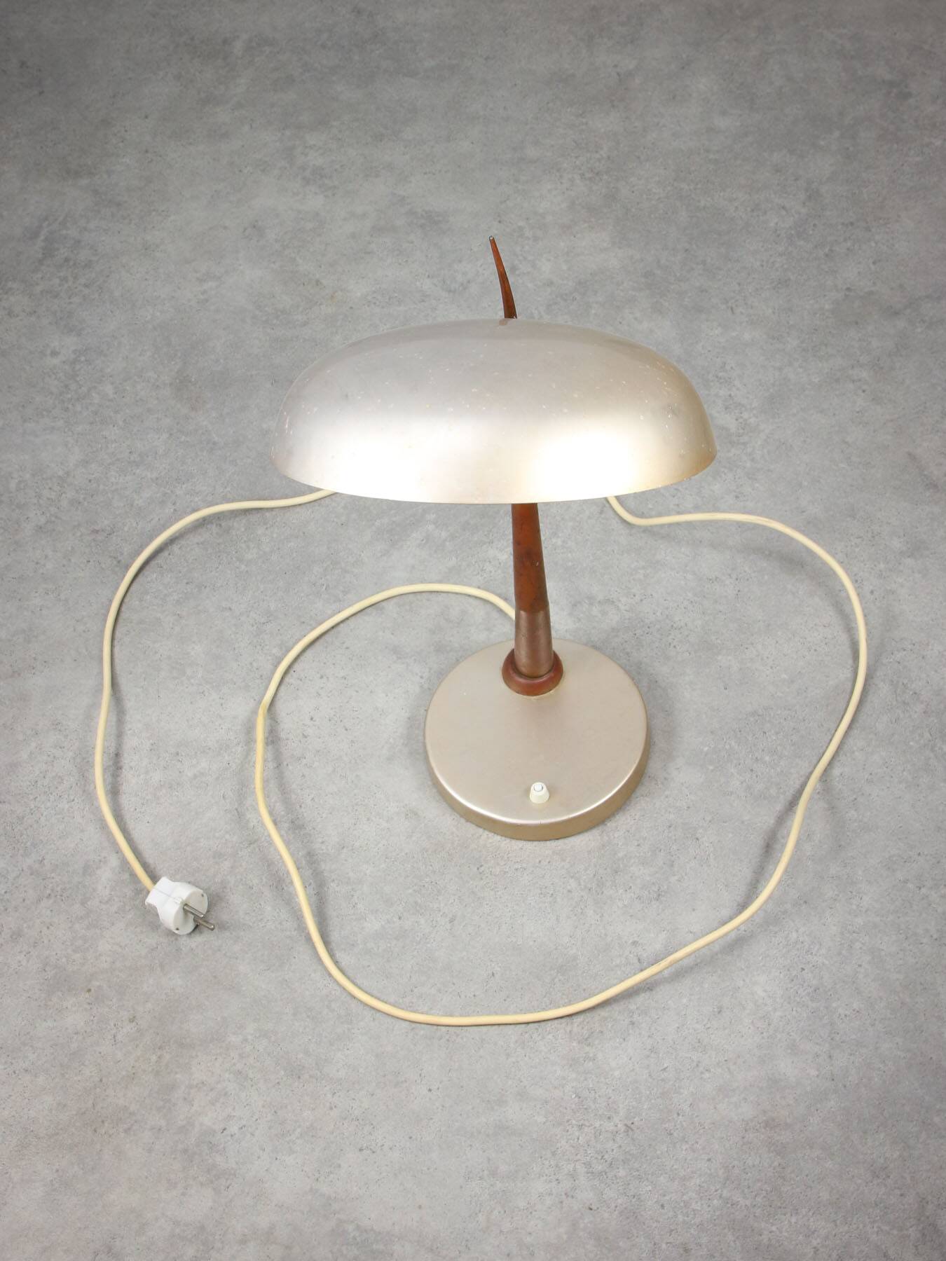 Mid-Century Italian Copper and Aluminium Table Lamp