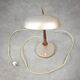 Lampe de table italienne en cuivre et aluminium du milieu du siècle