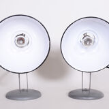 Paire de lampes de table bauhaus fabriquées en tchéquie des années 1930