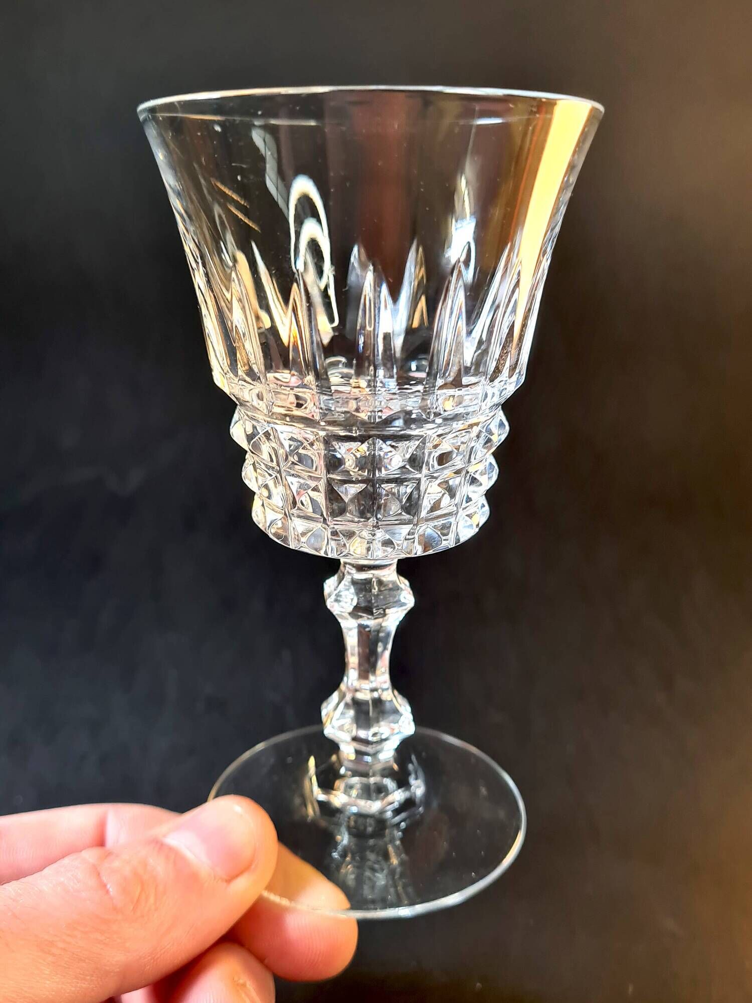Set of 9 crystal glasses – Tuilerie model by Cristal d’Arques