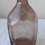 Biot bottle in bubbled glass