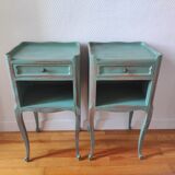 Pair of patinated bedside tables