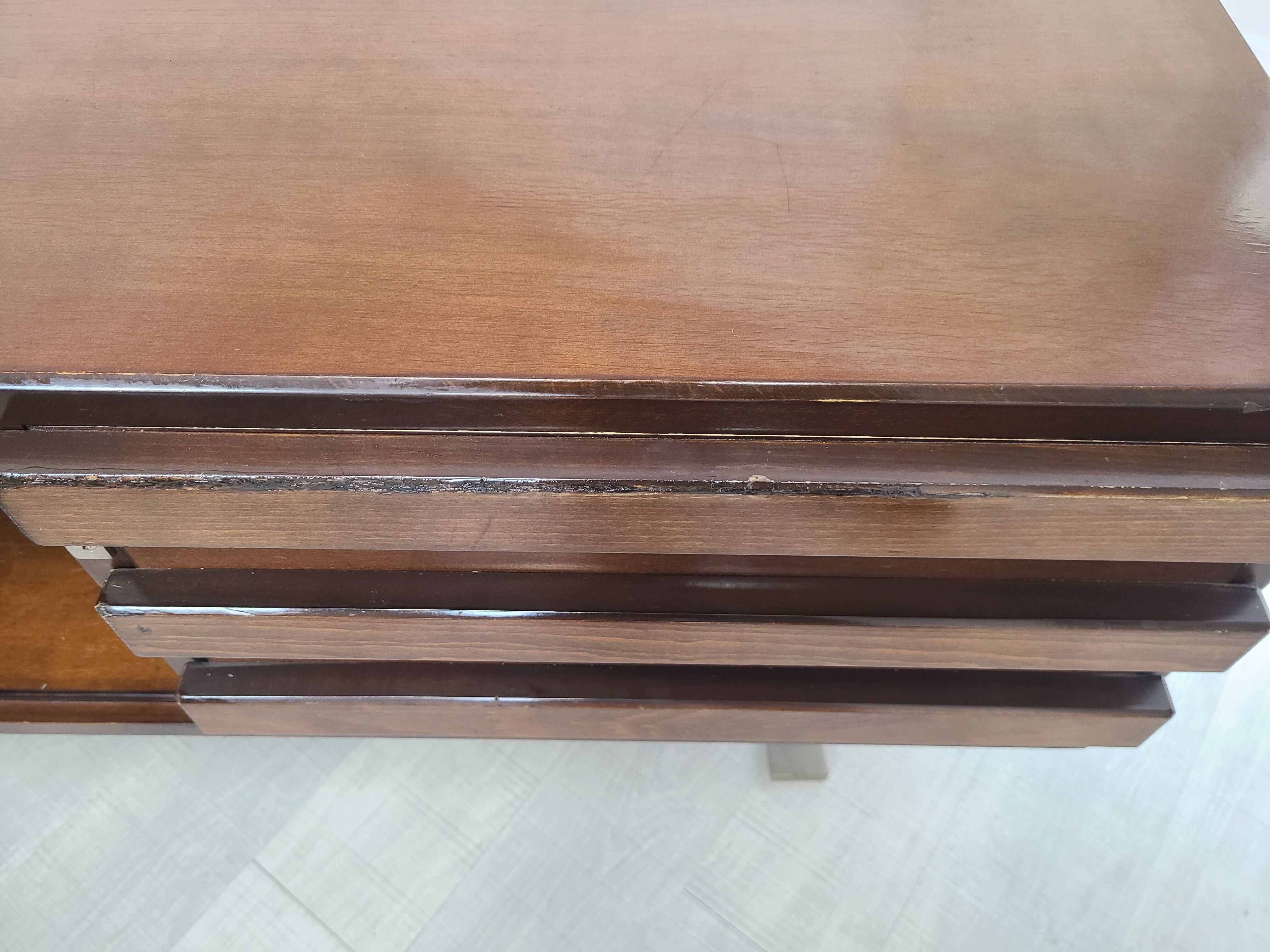 Design corner desk Gianni Moscatelli rosewood 70s vintage