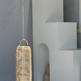 Small lantern-shaped rattan suspension H35 D15