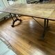 Wooden and iron bistro table