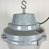 Grey Industrial Cast Aluminium Pendant Lamp, 1980s