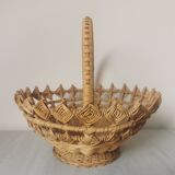 Wicker braided basket