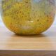 Vase en verre soufflé à la bouche jaune Ioan Nemtoi