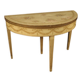 Italian lacquered demilune table in louis xvi style