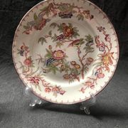Sarreguemines Dessert Plates: Hand-Painted Chinoiserie Decor, 19th Century