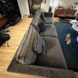 Long Island sofa by Roche Bobois in dark grey.