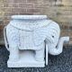 Wicker elephant side table