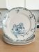 5 earthenware plates from Creil and Montereau "Crémone", ironstone Art Nouveau