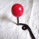 Vintage hook 2 hooks and 2 individual hooks in black metal and tricolor wood