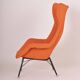 Mid-Century Orange Armchair attributed to Miroslav Navratil, 1960s