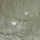 Antique faceted glass champagne coupes
