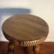 Round wooden tripod stool