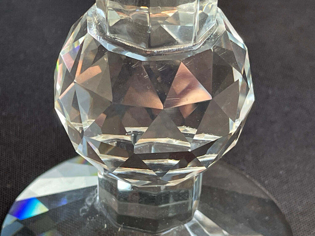 Candle holders - glass or cut crystal