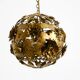 Beautiful floral-style spherical metal ceiling lamp, 1970s Regency design