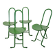 Set of 4 "Dafne" chairs by Gastone Rinaldi, 1970s