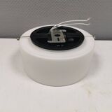 LYFA ceiling lights, white opaline glass, metal suspension, 1950s Denmark