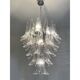 Transparent “selle” murano glass cascade chandelier