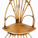 Rattan corner shelf