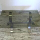 Table basse en verre années 70