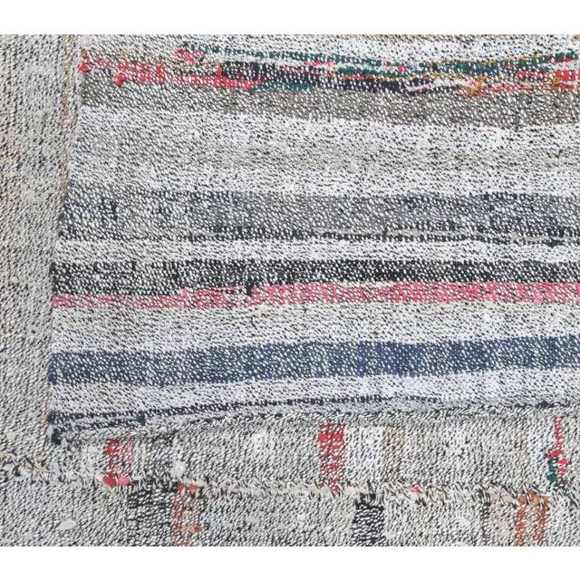Turkish Vintage Handmade Wool Kilim Rug 176x255