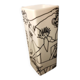 Limoges porcelain vase signed Cris Dan