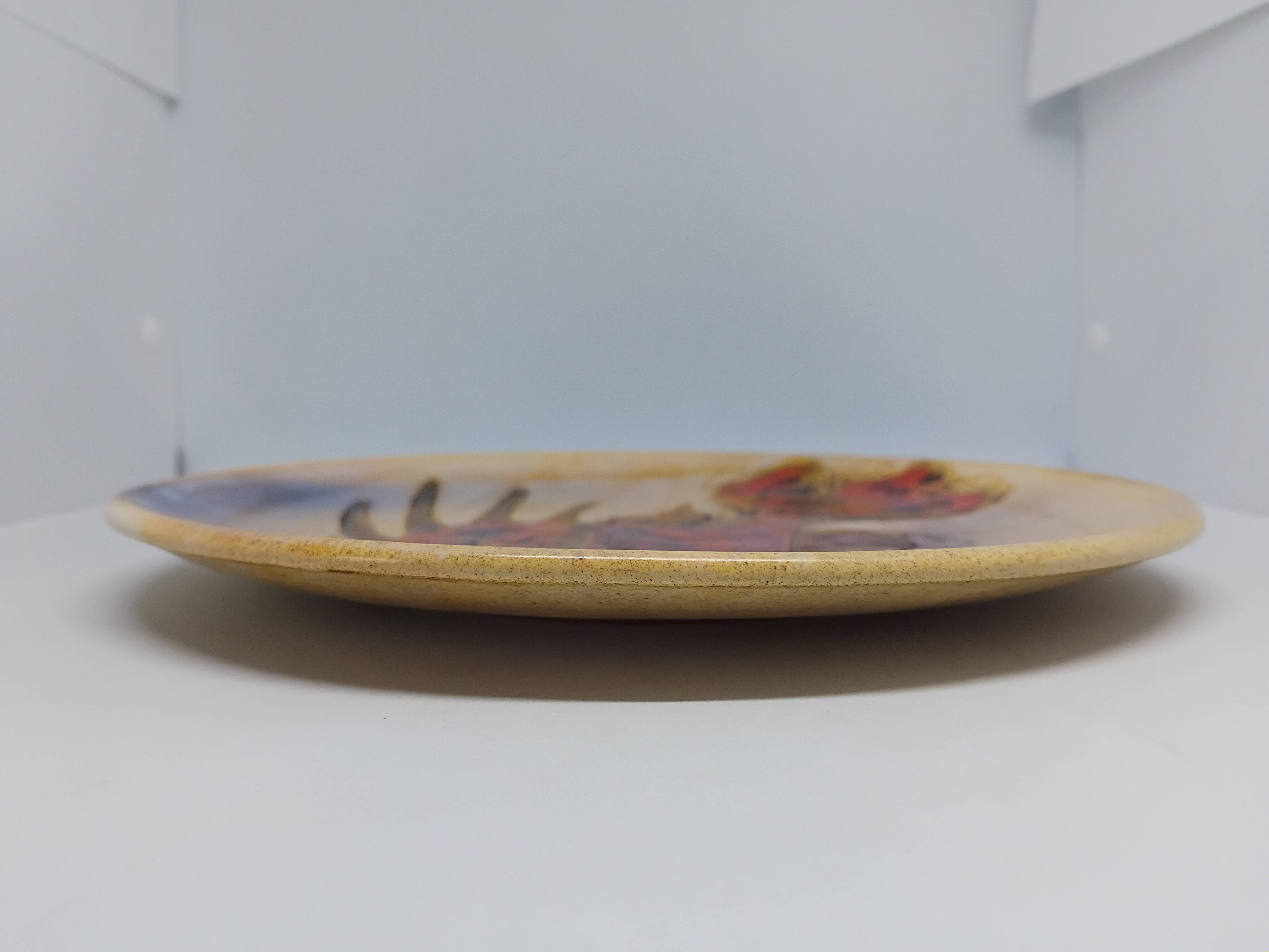 Assiette vintage année 60’. Monique Brenner / Vallauris.