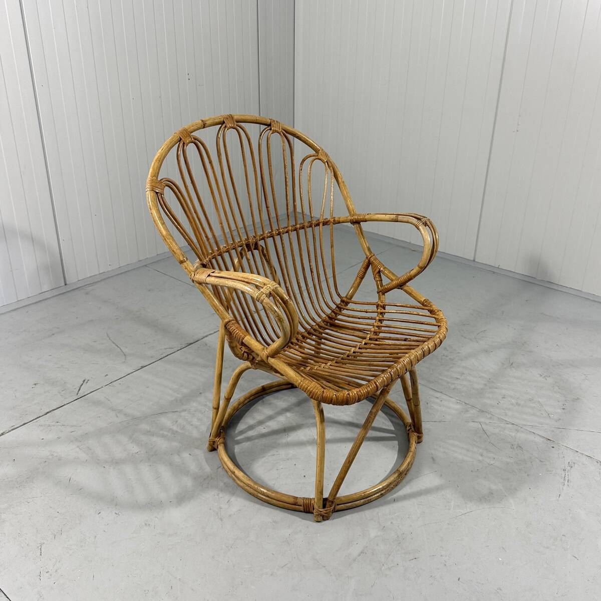 Rattan chair by Rohé Noordwolde Netherlands 1960’s
