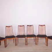 Chaises de salle à manger en tissu et teck par Leslie Dandy pour G-Plan, années 1960, ensemble de 6