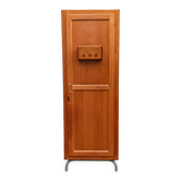 Old boarding school locker in golden oak