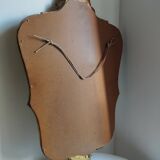 Antique large violin-shaped mirror in gilded wood, Rococo style, Louis XV (80x50 cm)