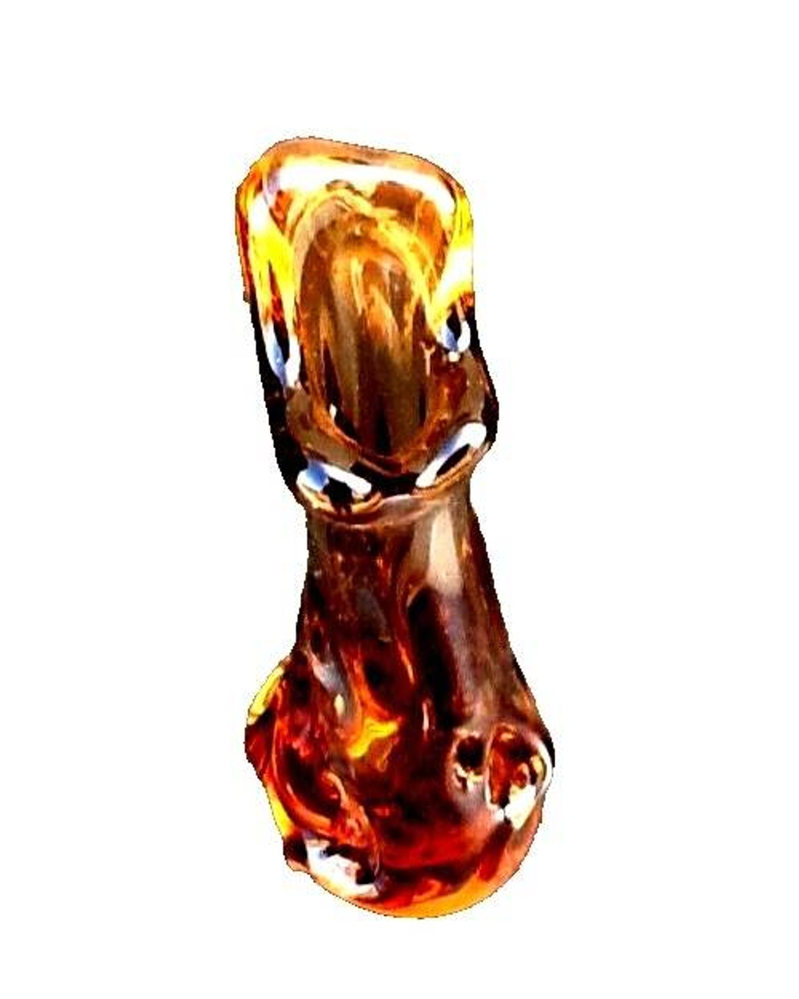 Vase / Soliflore  verre épais coloré rose transparent 1970